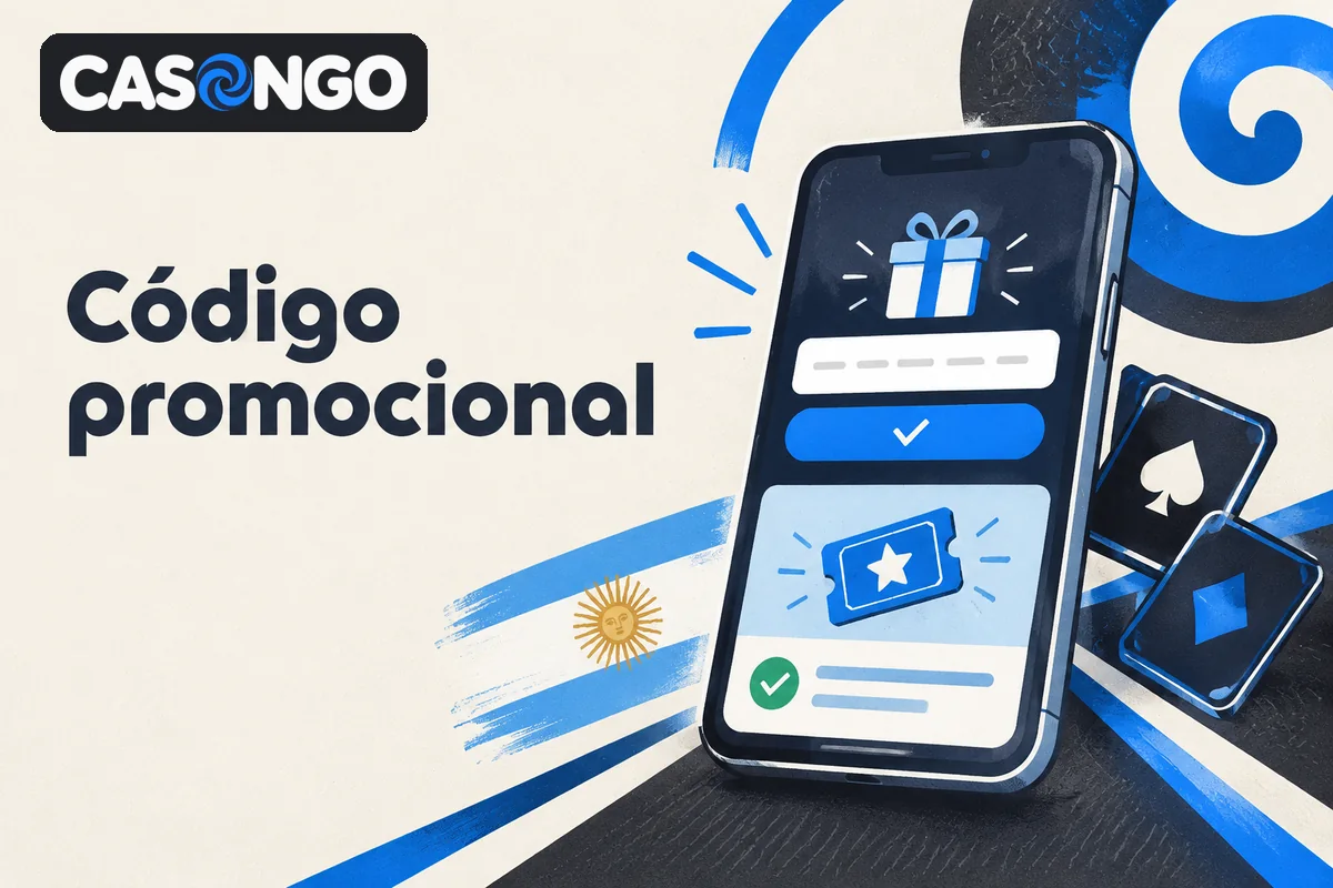 Teléfono mostrando campo de código y promoción activa.