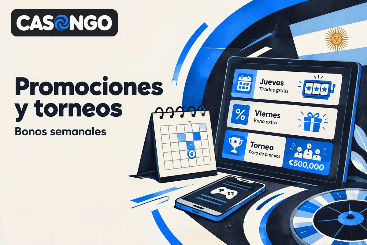 Calendario de bonos semanales y torneo con premios