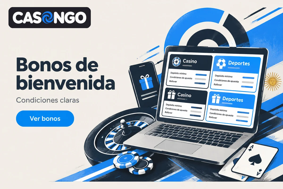 Pantalla de bonos con depósitos y requisitos de apuesta